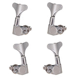 Max String Tuning Peg Tuner Sealed Machine Head Button for Bass Part Silver 2L2R