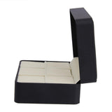 Maxbell 1pc Black PU Leather Cufflinks / Tie Clip Store Box Storeage Case W/ 6 Slots