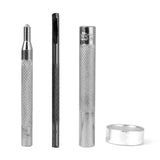 Maxbell Steel Snap Button Fastener Die Punch Tools 15-17mm Set of 4pcs Silver