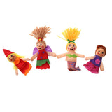 Maxbell 4 Pieces Plush Finger Puppets Mermaid Dolls Toys Kids Educational Toys