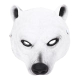 Maxbell Half Face Mask Halloween Polar Bear Mask for Stage Performance Festival