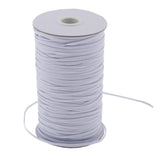 Maxbell 182m Elastic Stretch Cord for Clothes Dress Sport Pants Sewing Trim White