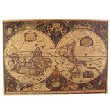 Maxbell Vintage World Wall Map Kraft Paper Art Wall Print Retro Map Nautical chart