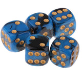Max 5x6-sided Game Dice 16mm Dice for Board Games and Teaching Math Dark blue
