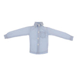 Maxbell 1/6 BJD Doll Casual Blue Striped Shirt Clothes Outfits DIY Dressup Accessory