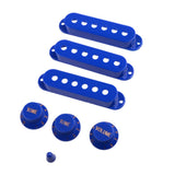 Maxbell Single Coil Pickup Cover Crontrol Knob Tip for Electric Guitar  Blue