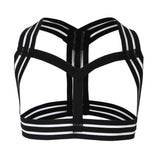 Maxbell Men's Punk Body Chest Harness Elastic Shoulder Strap Lingerie Costume  Black