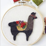 Maxbell Full Range of Embroidery Starter Kit with Pattern - Cute Alpaca CE002