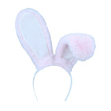 Maxbell Rabbit Ears Headwear Headdress Ear Hair Hoop for Cosplay Holiday pink