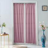 Maxbell Living Room Kitchen Door Window Curtain Valance Drape Pink - 137x102cm