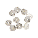 Maxbell 10pc Sterling Silver 925 EARRING BACKS EAR NUTS Earning Accesseries 4mm