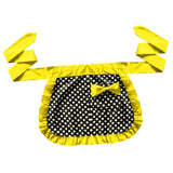 Max Short Cotton Waist Serving Apron 1 Pocket w/bowknot Yellow