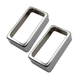 Max A Pair of Brass Humbucker Pickup Covers for Electric Guitar Parts Silver