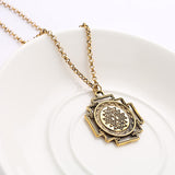 Maxbell Fruit of Life Charms Amulet Pendant Chain Necklace Talisman Jewelry Gold