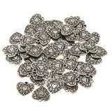 Maxbell 50pcs Antique Silver Heart Jewelry Charms Pendant Carfts DIY Finding tibetan Style 1