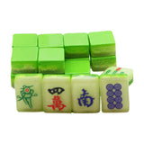 Maxbell 18x Small Resin Chinese Mahjong Tiles Keychain Pendant for Bag Decoration Green