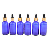Max 6 Pieces Empty Refillable Dropper Bottles for Essential Oils Cosmetics 100ml
