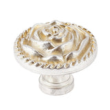 Maxbell Zinc Alloy Rose Flower Round Knobs Pull Handles with Screw Bronze