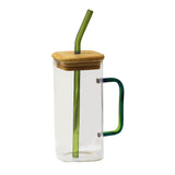 Maxbell Drinking Clear Glasses Birthday Gifts for Iced hot Cold Beverages Green