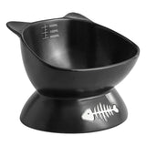 Maxbell Tilted Cat Food Bowl Extra Wide for Small, Medium and Large Cats Indoor Cats Black