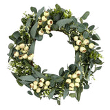 Maxbell 50cm Artificial Eucalyptus Wreath Garland for Party Supplies Easter Indoor