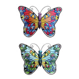 Maxbell 2x 3D Butterfly Ornaments Gift Plaque Sculpture Home Garden Decoration