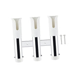 Maxbell 3 Line Fishing Rod Holder Pole Rest Fishing Pole Rack for Boats Garage Yacht White