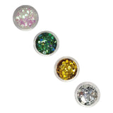 Maxbell 4Pcs Sparkle Sequin Flake Chunky Glitter for Nano Tapes Pedicure Phone Cases Style A