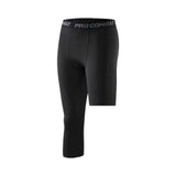 Maxbell Mens Athletic Pants Workout Leggings for Basketball Training Fitness L Black Left Short