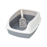Maxbell Cat Litter Box Potty Toilet Deep Loo Litter Pan Bunny Kitten Pet Litter Tray Gray