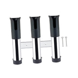 Maxbell 3 Line Fishing Rod Holder Pole Rest Fishing Pole Rack for Boats Garage Yacht Black