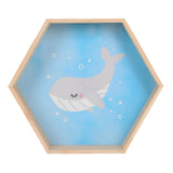 Max Maxb Hexagonal Wall Shelf Kids Room Decorative Display Rack Blue Dolphin(L)