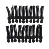 Max 20 Pieces Metal Zipper Puller with Webbing Cord for Sportwear Black