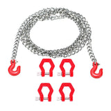 Max Metal Tow Hook & Trailer Chain Kit for 1/10 RC Rock Crawler Accessories
