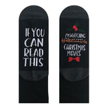 Maxbell Mens Womens Fashion Cotton Novelty Letter Printed Ankle Socks Black