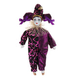 Max Porcelain Dolls Teardrop Clown Doll Wearing Purple Outfits Halloween Gifts