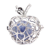 Maxbell Fruit Apple Shape Bead Cage Locket Pendant DIY Necklace Bracelet Blue 2
