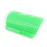 Maxbell Pet Cat Wall Corner Grooming Massage Self Groomer Brush Hair Cleaner Green