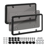 Maxbell American License Plate Frame with Screws Auto Accessory for Auto Truck Black