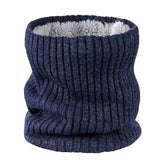 Maxbell Winter Warm Scarf Loop Solid Scarf Lightweight Windproof Thermal Comfortable Blue