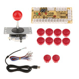 Max Zero Delay USB Encoder Board PC Controller Joystick DIY Kits for Arcade Game Red