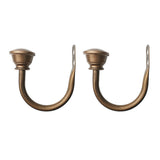 Max Maxb 2 Set Sturdy Metal Half-ball Curtain Hook Drapery Tieback U Wall Hook Bronze
