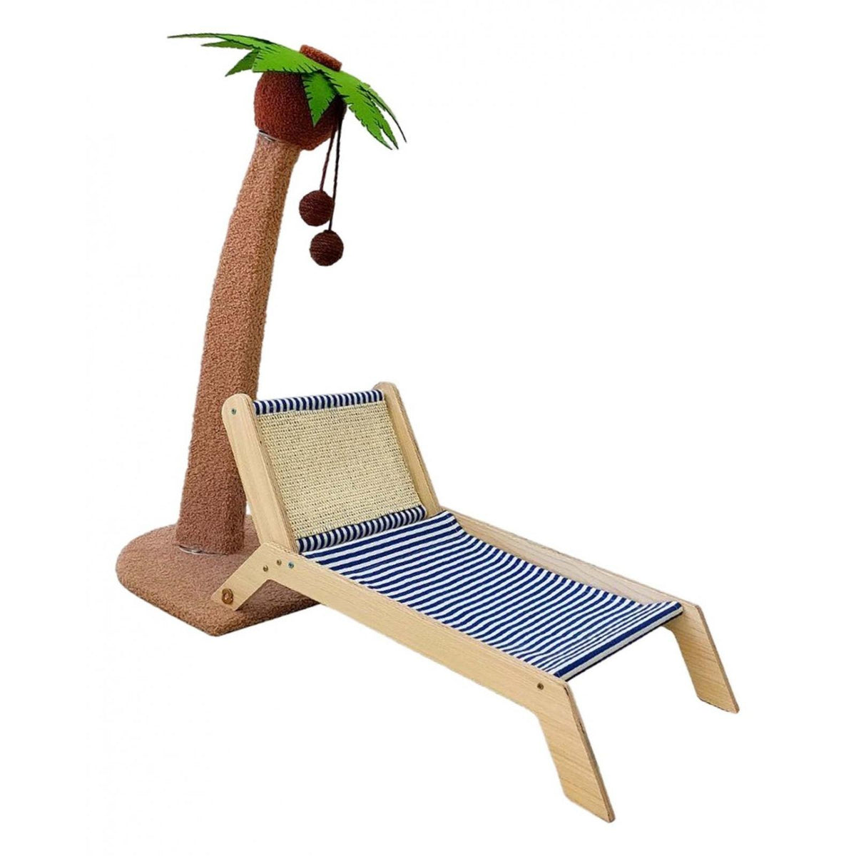 Maxbell Cat Scratching Post Bed Grind Claws Coconut Tree Decorative Kitty Scratcher With Sisal Mat