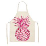 Max Kitchen Sleeveless Pineapple Apron Cooking Dress Pink Pineapple 68x49cm