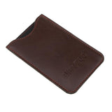 Max PU Leather Comb Bag Pocket Organizer Storage Protective Cover Case Pack Brown