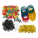 Maxbell Tattoo Grommets/O Rings/Rubber Band/Cleaning Brush Tattoo Supply Kit Yellow