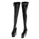 Max 1/6 Women Over The Knee High Heel Boots Shoes for 12'' Action Figures Black