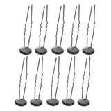 Max 10pcs copper hair clip hair pin DIY accessory blank base black grey