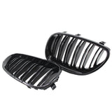 Max Front Gloss Black Kidney Twin Fins Grilles For BMW E60 E61 M5 5 Series 03-10