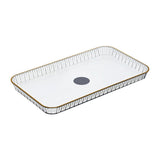 Maxbell Rectangle Serving Tray Storage Makeup Fruit Plate for Dessert Fruit Veggies Transparent